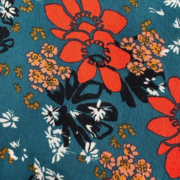 Free People Bell Bottom Pants Womens Size XS Floral Flare Palazzo Boho Hippie - Picture 9 of 14